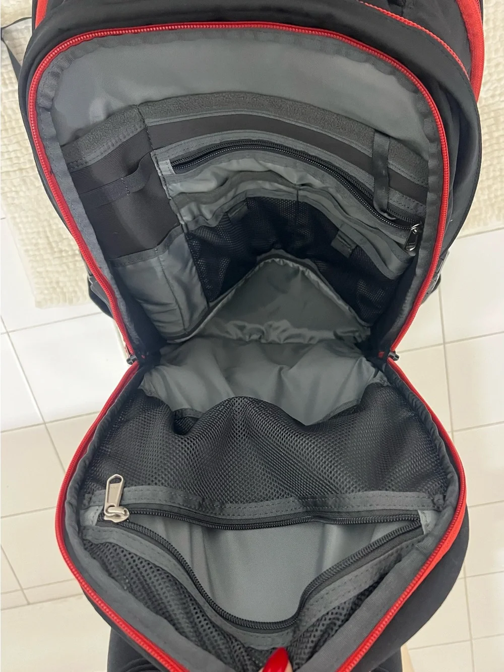 The North Face Router Transit 41L Laptop Travel Backpack Black Red
